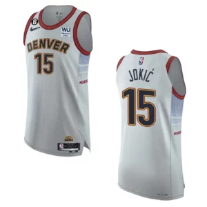 Denver Nuggets City Edition Nikola Jokic 2022-23 Authentic Sliver Jersey - 49Native