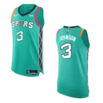 San Antonio Spurs City Edition Keldon Johnson 2022-23 Turquoise Jersey - 49Native