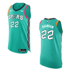 San Antonio Spurs City Edition Malaki Branham 2022-23 Turquoise Jersey - 49Native
