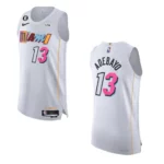 Miami Heat City Edition Bam Adebayo 2022-23 White Jersey - 49Native