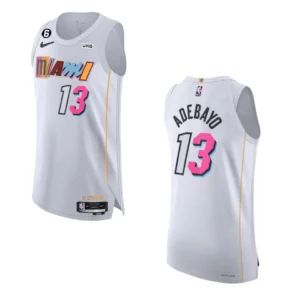 Miami Heat City Edition Bam Adebayo 2022-23 White Jersey - 49Native