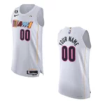 Miami Heat City Edition Custom 2022-23 White Jersey - 49Native