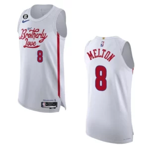Philadelphia 76ers City Edition De'Anthony Melton 2022-23 White Jersey - 49Native