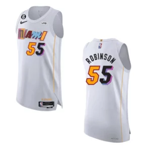 Miami Heat City Edition Duncan Robinson 2022-23 White Jersey - 49Native