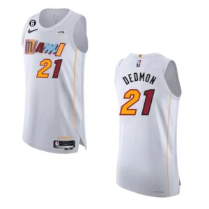 Miami Heat City Edition Dwayne Dedmon 2022-23 White Jersey - 49Native