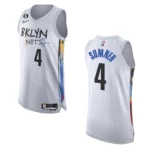 Brooklyn Nets City Edition Edmond Sumner 2022-23 Authentic White Jersey - 49Native