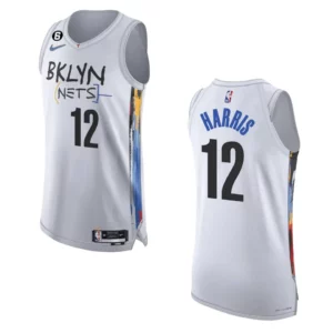 Brooklyn Nets City Edition Joe Harris 2022-23 Authentic White Jersey - 49Native