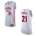 Philadelphia 76ers City Edition Joel Embiid 2022-23 White Jersey - 49Native