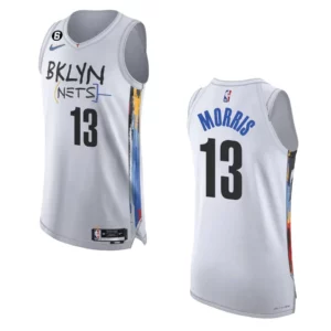 Brooklyn Nets City Edition Markieff Morris 2022-23 Authentic White Jersey - 49Native