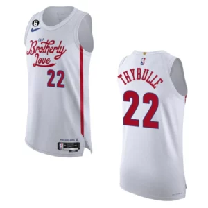 Philadelphia 76ers City Edition Matisse Thybulle 2022-23 White Jersey - 49Native