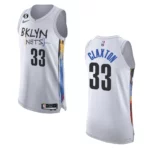 Brooklyn Nets City Edition Nicolas Claxton 2022-23 Authentic White Jersey - 49Native