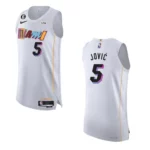 Miami Heat City Edition Nikola Jovic 2022-23 White Jersey - 49Native
