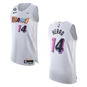 Miami Heat City Edition Tyler Herro 2022-23 White Jersey - 49Native
