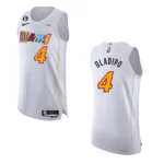 Miami Heat City Edition Victor Oladipo 2022-23 White Jersey - 49Native