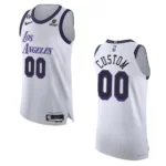 2022-23 Authentic Los Angeles Lakers Custom White City Jersey - 49Native