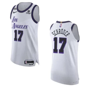 2022-23 Authentic Los Angeles Lakers Dennis Schroder White City Jersey - 49Native
