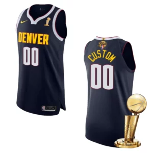 Denver Nuggets 2023 NBA Finals Champions Custom Authentic Navy Jersey - 49Native