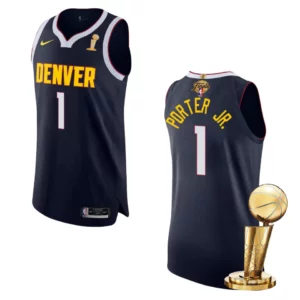 Denver Nuggets 2023 NBA Finals Champions Michael Porter Jr. Authentic Navy Jersey - 49Native