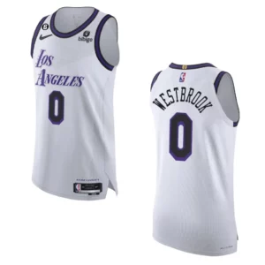2022-23 Authentic Los Angeles Lakers Russell Westbrook White City Jersey - 49Native