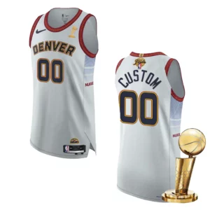 Denver Nuggets 2023 NBA Finals Champions Custom Authentic White Jersey - 49Native