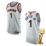 Denver Nuggets 2023 NBA Finals Champions Michael Porter Jr. Authentic White Jersey - 49Native