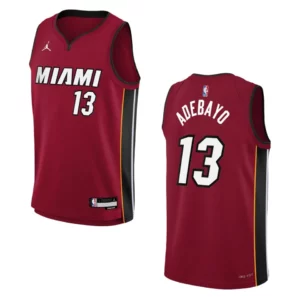 2022-23 Miami Heat Youth Statement Edition Bam Adebayo Red Jersey - 49Native
