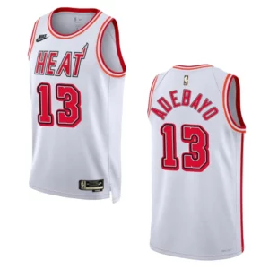 Miami Heat 2022-23 Classic Edition Bam Adebayo White Jersey 35th Anniversary - 49Native