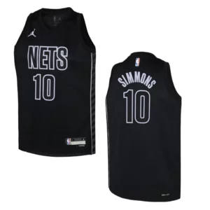 Youth Brooklyn Nets 2022-23 Statement Edition Ben Simmons Black Jersey - 49Native