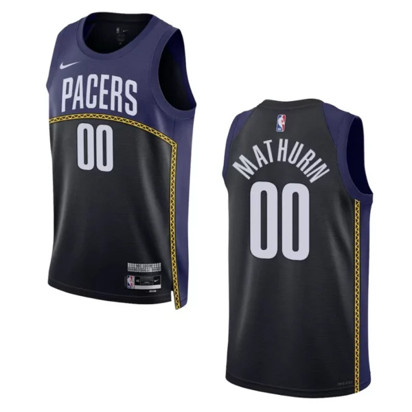Bennedict Mathurin City Edition Indiana Pacers 2022-23 Blue Swingman Jersey - 49Native