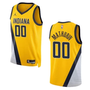 Bennedict Mathurin Statement Edition Indiana Pacers 2022-23 Yellow Swingman Jersey - 49Native