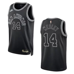 San Antonio Spurs 2022-23 Classic Edition Blake Wesley Black Jersey 50th Season - 49Native