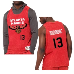 Bogdan Bogdanovic Atlanta Hawks Quintessential Worn Out Tank Top Jersey Red - 49Native