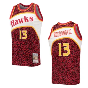 Bogdan Bogdanovic Atlanta Hawks Wildlife Hardwood Classics Jersey Red - 49Native