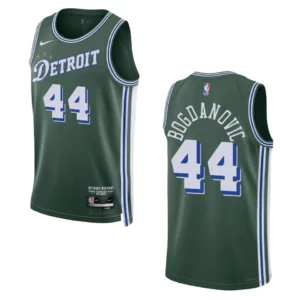 Detroit Pistons Bojan Bogdanovic 2022-23 City Edition Green Swingman Jersey - 49Native