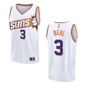 Bradley Beal Association Edition Phoenix Suns 2023-24 White Fastbreak Replica Jersey - 49Native