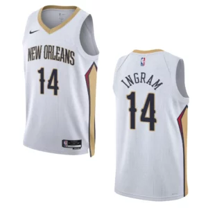 New Orleans Pelicans Brandon Ingram 2022-23 Association Edition White Swingman Jersey - 49Native