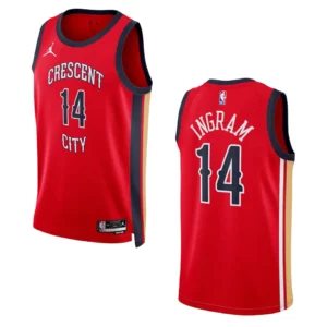 Brandon Ingram Statement Edition New Orleans Pelicans 2023-24 Red Swingman Jersey - 49Native