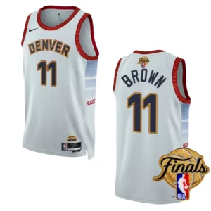 Bruce Brown White 2023 NBA Finals Denver Nuggets City Edition Jersey - 49Native