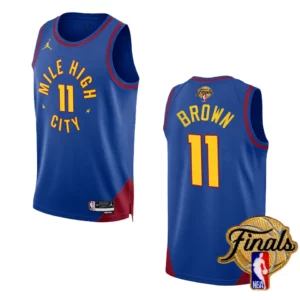 Bruce Brown Blue 2023 NBA Finals Denver Nuggets Statement Edition Jersey - 49Native