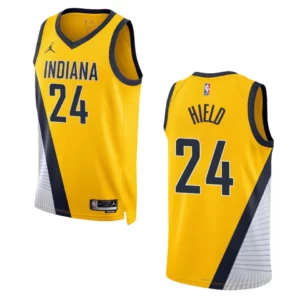 Buddy Hield Statement Edition Indiana Pacers 2022-23 Yellow Swingman Jersey - 49Native