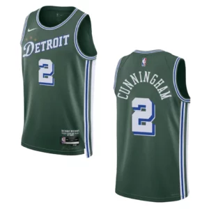 Detroit Pistons Cade Cunningham 2022-23 City Edition Green Swingman Jersey - 49Native