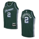 Detroit Pistons 2022-23 City Edition Youth Cade Cunningham Green Jersey - 49Native