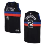 Detroit Pistons 2022-23 Statement Edition Youth Cade Cunningham Black Jersey - 49Native