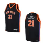 Youth New York Knicks 2022-23 City Edition Cam Reddish Black Jersey - 49Native