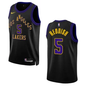 Cam Reddish City Edition Los Angeles Lakers 2023-24 Black Swingman Jersey - 49Native