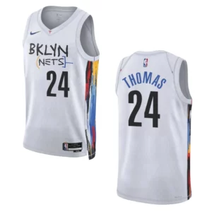 Cam Thomas City Edition Brooklyn Nets 2022-23 White Swingman Jersey - 49Native