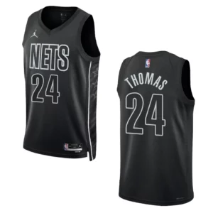 Cam Thomas Statement Edition Brooklyn Nets 2022-23 Black Swingman Jersey - 49Native