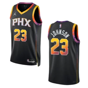 Phoenix Suns Cameron Johnson 2022-23 Statement Edition Black Swingman Jersey - 49Native