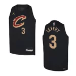 2022-23 Cleveland Cavaliers Youth Statement Edition Caris LeVert Black Jersey - 49Native