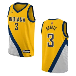 2022-23 Indiana Pacers Youth Statement Edition Chris Duarte Yellow Jersey - 49Native